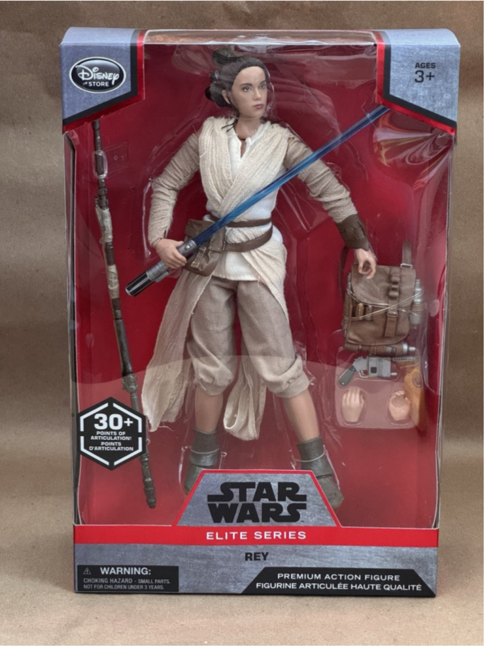 Disney Store Star Wars Elite Series Rey 10" Action Figure NEW Sealed in Box